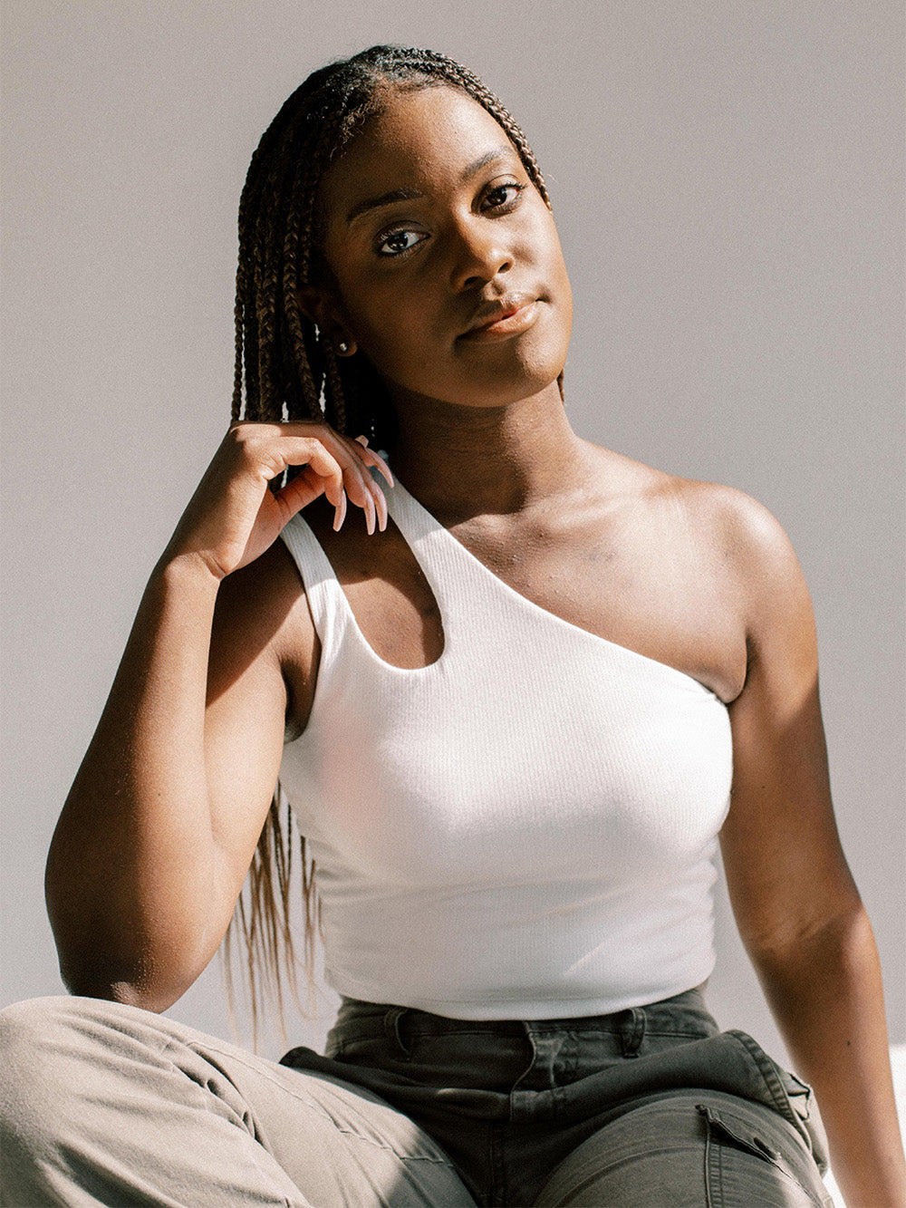 One Shoulder Braless Top