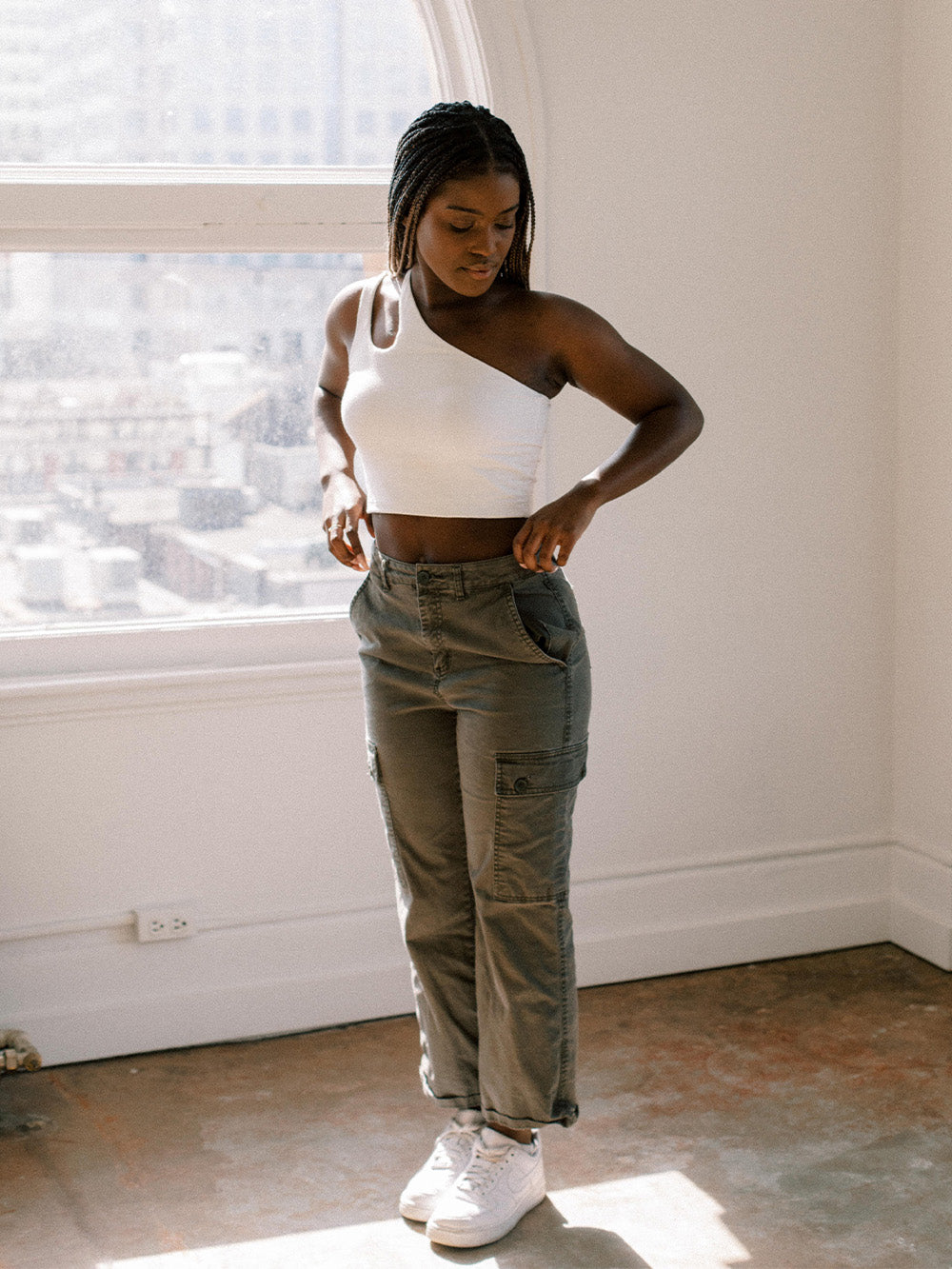One Shoulder Braless Top